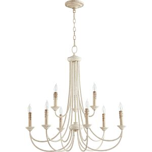 Brooks 9-Light Chandelier in Persian White