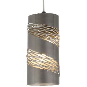 Flow One Light Mini Pendant in Steel by Varaluz