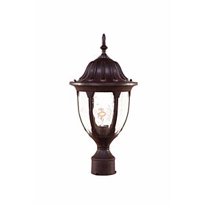 Suffolk 1-Light Burled Walnut Post Mount Light