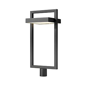 Z-Lite Luttrel 1-Light Outdoor Post Mount Fixture Light In Black