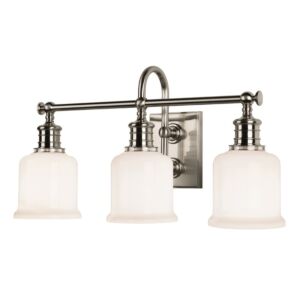 Keswick Three Light Bath Bracket in Satin Nickel by Hudson Valley