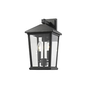 Z-Lite Beacon 2-Light Outdoor Wall Sconce In Black