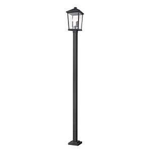 Z-Lite Beacon 3-Light Outdoor Post Mounted Fixture Light In Black