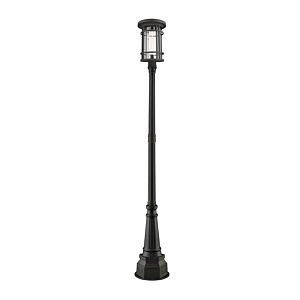 Z-Lite Jordan 1-Light Outdoor Post Mounted Fixture Light In Oil Rubbed Bronze