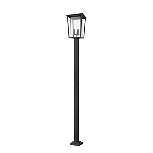 Z-Lite Seoul 3-Light Outdoor Post Mounted Fixture Light In Black