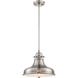 Emery One Light Pendant in Brushed Nickel by Quoizel