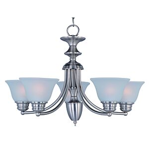 Malaga  Chandelier in Satin Nickel by Maxim