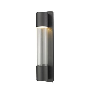 Z-Lite Striate 1-Light Outdoor Wall Sconce In Black