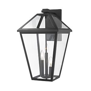 Z-Lite Talbot 3-Light Outdoor Wall Sconce In Black