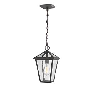 Z-Lite Talbot 1-Light Outdoor Chain Mount Ceiling Fixture Light In Oil Rubbed Bronze