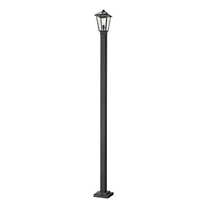 Z-Lite Talbot 1-Light Outdoor Post Mounted Fixture Light In Black