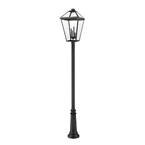 Z-Lite Talbot 4-Light Outdoor Post Mounted Fixture Light In Black