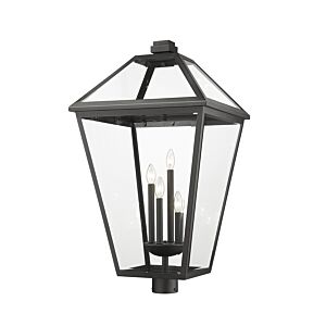 Z-Lite Talbot 4-Light Outdoor Post Mount Fixture Light In Black