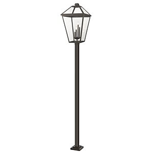 Z-Lite Talbot 4-Light Outdoor Post Mounted Fixture Light In Oil Rubbed Bronze