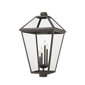 Z-Lite Talbot 4-Light Outdoor Post Mount Fixture Light In Oil Rubbed Bronze