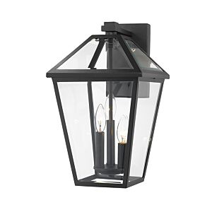 Z-Lite Talbot 3-Light Outdoor Wall Sconce In Black