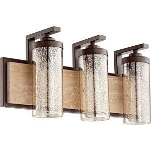 Julian Three Light Vanity in Oiled Bronze by Quorum International