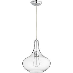 8004 Filament Pendants 1-Light Pendant in Chrome w with Clear