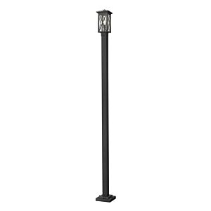 Z-Lite Brookside 1-Light Outdoor Post Mounted Fixture Light In Black