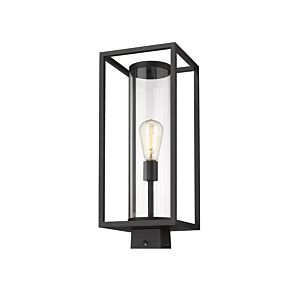 Z-Lite Dunbroch 1-Light Outdoor Post Mount Fixture Light In Black