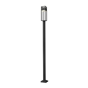 Z-Lite Barwick 1-Light Outdoor Post Mounted Fixture Light In Black