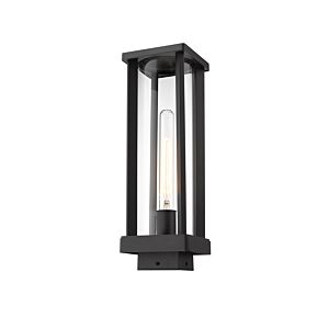 Z-Lite Glenwood 1-Light Outdoor Post Mount Fixture Light In Black