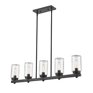 Z-Lite Tahoe 5-Light Linear Pendant Light In Matte Black