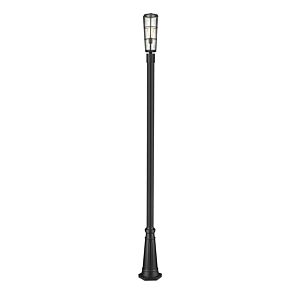 Z-Lite Helix 1-Light Outdoor Post Mounted Fixture Light In Black