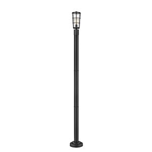 Z-Lite Helix 1-Light Outdoor Post Mounted Fixture Light In Black