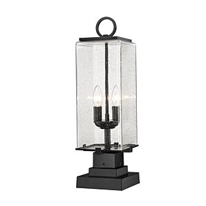 Z-Lite Sana 2-Light Outdoor Pier Mounted Fixture Light In Black