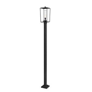 Z-Lite Sheridan 1-Light Outdoor Post Mounted Fixture Light In Black