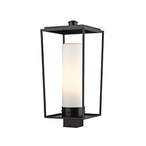 Z-Lite Sheridan 1-Light Outdoor Post Mount Fixture Light In Black