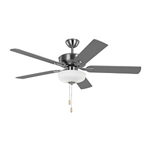 Linden 2-Light 52" Ceiling Fan in Brushed Steel