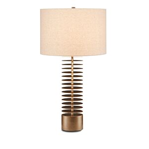 Walwyn 1-Light Table Lamp in Painted Antique Brass