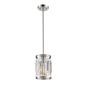 Z-Lite Mersesse 1-Light Mini Pendant Light In Brushed Nickel