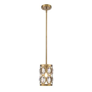 Z-Lite Dealey 1-Light Mini Pendant Light In Heirloom Brass