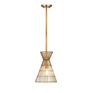 Z-Lite Alito 1-Light Mini Pendant Light In Rubbed Brass