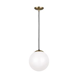 Visual Comfort Studio Leo - Hanging Globe Pendant Light in Satin Brass