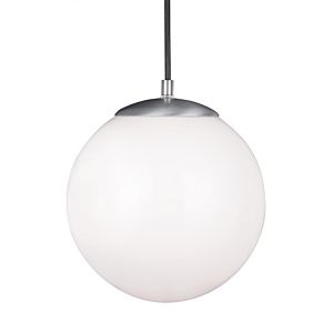 Leo   Hanging Globe One Light Pendant in Satin Aluminum by Visual Comfort Studio