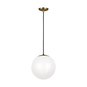 Leo   Hanging Globe One Light Pendant in Satin Brass by Visual Comfort Studio