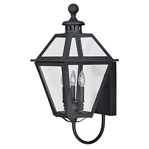 Nottingham 3-Light Outdoor Wall Mount in Textured Black