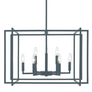 Golden Tribeca 9 Light Chandelier in Black