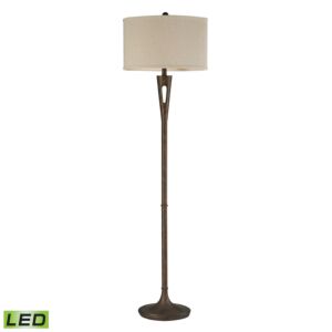 Martcliff 1-Light LED Floor Lamp in Burnished Bronze