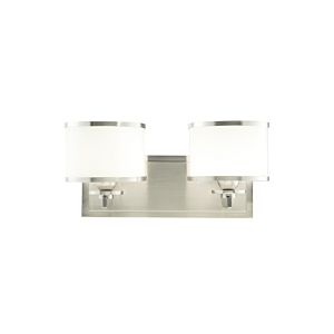 Basking Ridge Two Light Bath Bracket in Satin Nickel by Hudson Valley