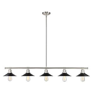 Z-Lite Casa 5-Light Linear Pendant Light In Brushed Nickel