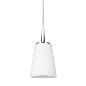 Sea Gull Driscoll 12 Inch Mini Pendant in Brushed Nickel