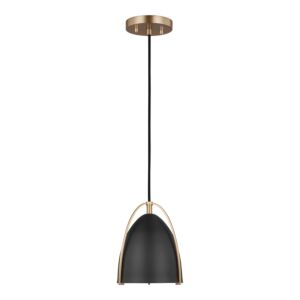 Norman 1-Light Mini-Pendant in Satin Brass