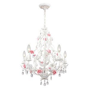 Lola 5-Light Chandelier in Wet White