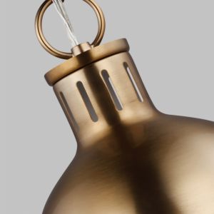 Hanks One Light Mini Pendant in Satin Brass by Visual Comfort Studio