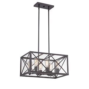 High Line 6-Light Chandelier in Satin Bronze